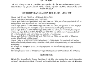 Quyết định 1192/QĐ.UBND ủy quyền cho Trưởng Ban Quản lý Khu công nghiệp