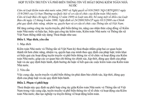 Thỏa thuận phối hợp tuyên truyền phổ biến thông tin Kiểm toán Nhà nước giữa Kiểm toán Nhà nước Thông tấn xã Việt Nam 2009