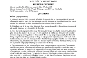 Quyết định 67/2009/QĐ-TTg chính sách phát triển nhà ở người có thu nhập thấp khu vực đô thị