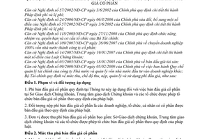 Thông tư 82/2009/TT-BTC mức chế độ thu, nộp, quản lý sử dụng phí bán đấu giá cổ phần