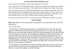 Quyết định 863/QĐ-UBND 2009 cơ cấu tổ chức Sở Xây dựng Bắc Kạn