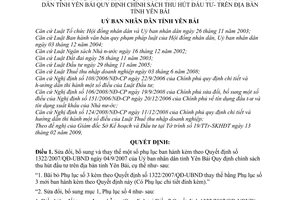 Quyết định 05/2009/QĐ-UBND sửa đổi Quyết định 1322/2007/QĐ-UBND