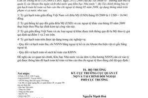 Thông báo 147/TB-BTC tỷ giá hạch toán ngoại tệ tháng 05/2009