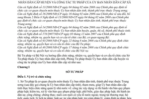 Thông tư liên tịch 01/2009/TTLT-BTP-BNV hướng dẫn chức năng, nhiệm vụ, quyền hạn và cơ cấu tổ chức của Sở Tư pháp