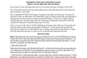 Nghị quyết 58/2009/NQ-HĐND quy hoạch phát triển kinh tế xã hội Kiên Giang