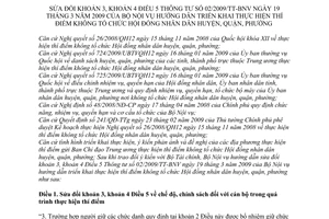Thông tư 04/2009/TT-BNV sửa đổi 02/2009/TT-BNV thí điểm không tổ chức Hội đồng nhân dân huyện, quận, phường