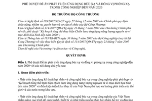 Quyết định 2078/QĐ-BCT phê duyệt Đề án phát triển ứng dụng bức xạ đồng vị phóng xạ trong công nghiệp đến năm 2020