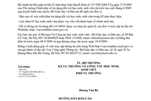 Công văn 2823/BGDĐT-CTHSSV báo cáo tín dụng đối với học sinh, sinh viên