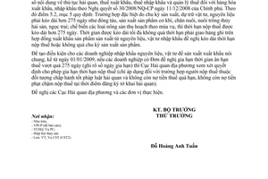 Công văn 4922/BTC-CST gia hạn thời hạn nộp thuế nhập khẩu