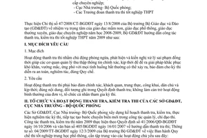 Công văn 2895/BGDĐT-TTr hướng dẫn thanh tra, kiểm tra thi tốt nghiệp trung học phổ thông năm 2009