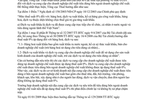 Công văn 1276/TCT-CS  thuế giá trị gia tăng dịch vụ cung cấp cho doanh nghiệp chế xuất tiêu dùng bên ngoài doanh nghiệp chế xuất