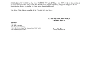 Công văn 2225/VPCP-KTTH xử lý chênh lệch tỷ giá ngoại tệ