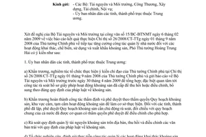 Công văn 2283/VPCP-KTN kết quả thực hiện Chỉ thị 26/2008/CT-TTg