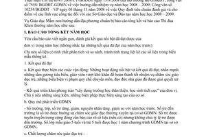 Công văn 3065/BGDĐT-GDMN hướng dẫn báo cáo tổng kết và báo cáo thi đua năm học 2008 – 2009