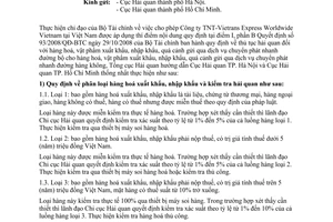Công văn 1974/TCHQ-GSQL áp dụng thí điểm nội dung điểm I, phần B Quyết định 93/2008/QĐ-BTC ngày 29/10/2008 của Bộ Tài chính