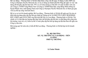 Công văn 1206/LĐTBXH-LĐTL hướng dẫn pháp luật lao động