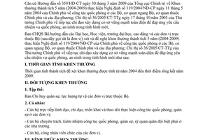 Công văn 3306/BGDĐT-GDQP hướng dẫn khen thưởng thành tích 5 năm thực hiện Nghị định 119/2004/NĐ-CP của Chính phủ  công tác quốc phòng