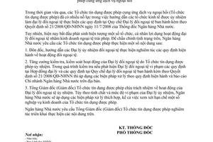 Công văn 2879/NHNN-QLNH kiểm tra, chấn chỉnh hoạt động ngoại hối