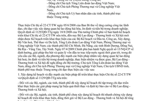 Công văn 1342/LĐTBXH-LĐTL tăng cường quản lý nhà nước về lao động