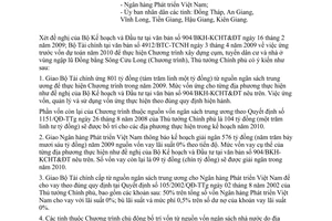 Công văn 2703/VPCP-KTTH ứng vốn thực hiện xây dựng cụm, tuyến dân cư và nhà ở vùng ngập lũ – Đồng bằng sông Cửu Long