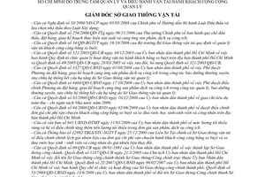 Quyết định 1264/QĐ-SGTVT điều chỉnh kinh phí đặt hàng cung ứng sản phẩm dịch vụ vận tải hành khách công cộng bằng xe buýt chuyên vận chuyển công nhân