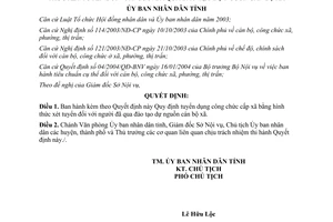 Quyết định 326/QĐ-UBND 2009 tuyển dụng công chức cấp xã Bình Định