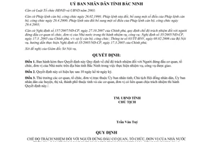 Quyết định 64/2009/QĐ-UBND Quy định chế độ trách nhiệm đối với Người đứng đầu