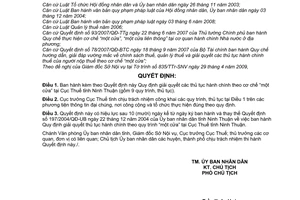 Quyết định 134/2009/QĐ-UBND Quy định giải quyết thủ tục hành chính theo cơ chế một cửa Cục Thuế tỉnh Ninh Thuận