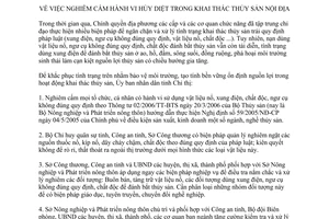 Chỉ thị 06/2009/CT-UBND nghiêm cấm hành vi hủy diệt trong khai thác thủy sản nội địa Đắk Lắk