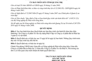 Quyết định số 765/QĐ-UBND 2009 quy trình vận hành hồ thủy điện Đakrông Quảng Trị