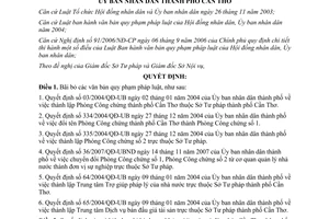 Quyết định 32/2009/QĐ-UBND bãi bỏ văn bản Cần Thơ