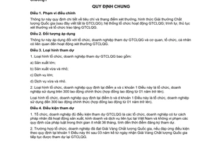 Thông tư 11/2009/TT-BKHCN quy định giải thưởng chất lượng quốc gia