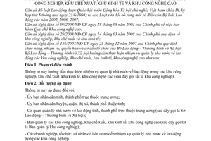 Thông tư 13/2009/TT-BLĐTBXH nhiệm vụ quản lý nhà nước lao động khu công nghiệp, chế xuất, kinh tế công nghệ cao