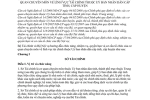 Thông tư liên tịch 90/2009/TTLT-BTC-BNV hướng dẫn chức năng, nhiệm vụ, quyền hạn và cơ cấu tổ chức của cơ quan chuyên môn về lĩnh vực tài chính