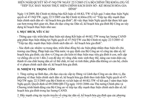 Kế hoạch 2719/X11(X12) thực hiện kết luận số 44-KL/TW kết quả tiếp tục đẩy mạnh thực hiện chính sách dân số - kế hoạch hóa gia đình