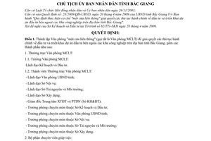 Quyết định 729/QĐ-UBND thành lập Văn phòng một cửa liên thông