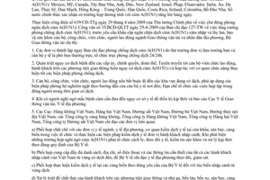 Chỉ thị 03/CT-BGTVT tăng cường công tác phòng chống dịch cúm A H1N1