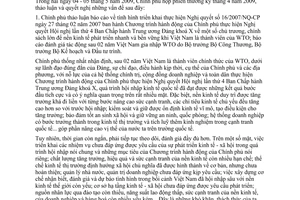 Nghị quyết 20/NQ-CP phiên họp Chính phủ thường kỳ tháng 4 năm 2009