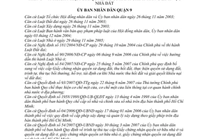 Quyết định 15/2009/QĐ-UBND quy định trình tự, thủ tục cơ chế một cửa liên thông trách nhiệm giải quyết hồ sơ hành chính nhà đất