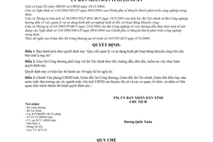 Quyết định 17/2009/QĐ-UBND quy chế quản lý sử dụng kinh phí hoạt động khuyến công tỉnh Long An
