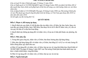 Quyết định 75/2009/QĐ-TTg chế độ phụ cấp nhân viên y tế thôn, bản