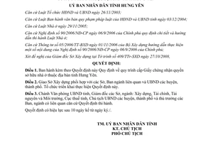 Quyết định 14/2009/QĐ-UBND quy trình cấp GCN quyền sở hữu nhà ở Hưng Yên