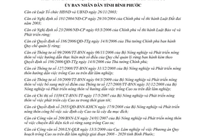 Quyết định 1231/QĐ-UBND 2009 Quy hoạch trồng cao su cây nguyên liệu gỗ đất lâm nghiệp Bình Phước