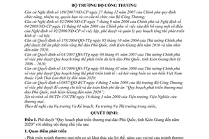 Quyết định 2241/QĐ-BCT Quy hoạch phát triển thương mại đảo Phú Quốc, tỉnh Kiên Giang đến năm 2020