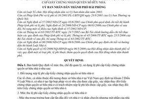 Quyết định 851/2009/QĐ-UBND Quy định mức thu, chế độ quản lý, sử dụng lệ phí cấp Giấy chứng nhận quyền sở hữu nhà