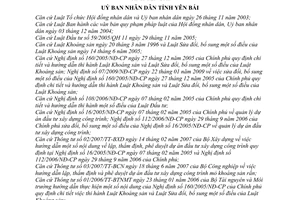 Quyết định 08/2009/QĐ-UBND quản lý hoạt động khoáng sản trên địa bàn tỉnh Yên Bái