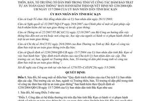 Quyết định 1042/2009/QĐ-UBND trách nhiệm ban ngành trong đảm bảo trật tự an toàn giao thông Bắc Kạn