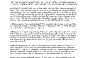 Chỉ thị 06/CT-UBND năm 2009 tăng cường kỷ luật kỷ cương hành chính Đà Nẵng