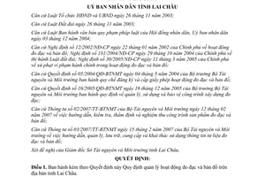 Quyết định 11/2009/QĐ-UBND quản lý hoạt động đo đạc bản đồ Lai Châu