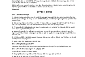 Thông tư 10/2009/TT-BCT quy tắc xuất xứ Hiệp định giữa Việt Nam và Nhật Bản đối tác kinh tế